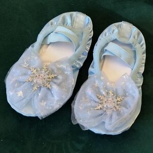 SHEIN Light Blue Sparkle Tulle Bow Ballet Flats for Kids